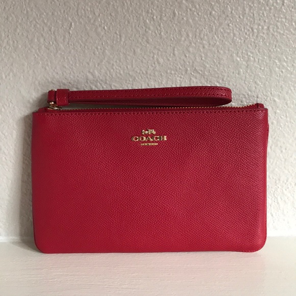 COACH large true red wristlet - Picture 1 of 4